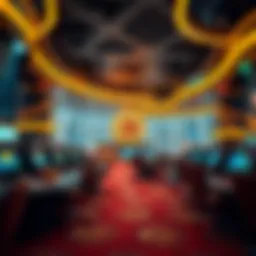 A futuristic depiction of a Bitcoin casino environment