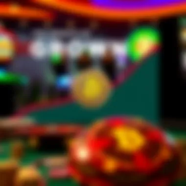 Growth of Bitcoin Casinos An infographic illustrating the growth of Bitcoin casinos