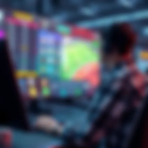 Virtual betting site interface showcasing user engagement