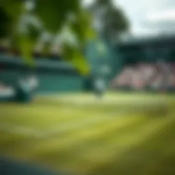 Historic moment at Wimbledon showcasing the iconic grass courts